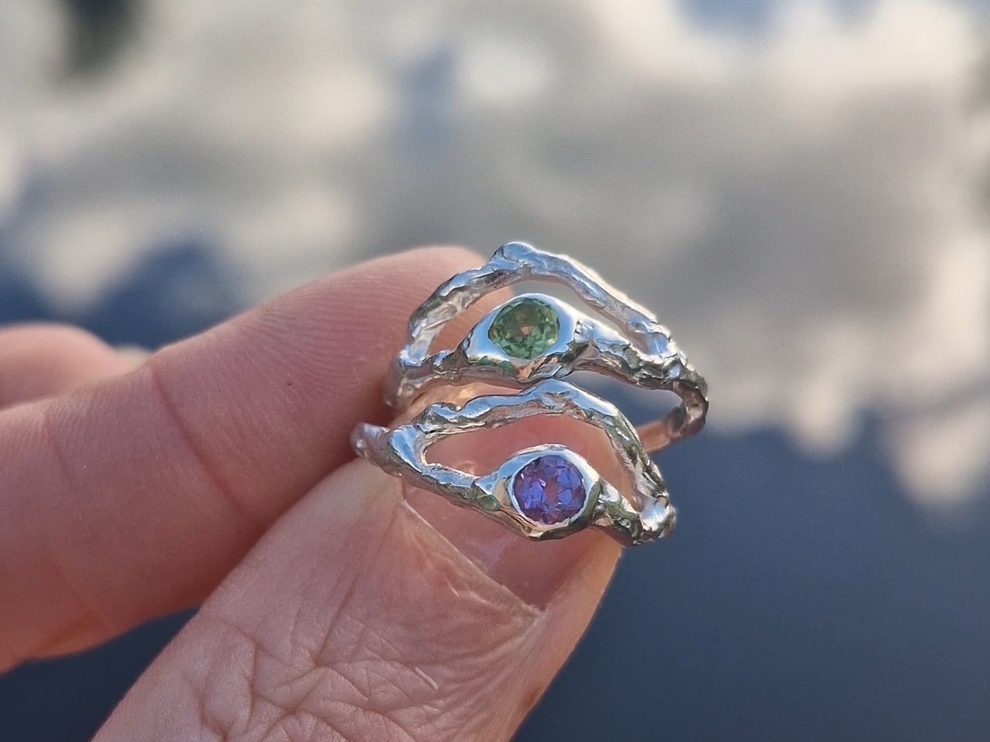 Silver Molten Aura Ring