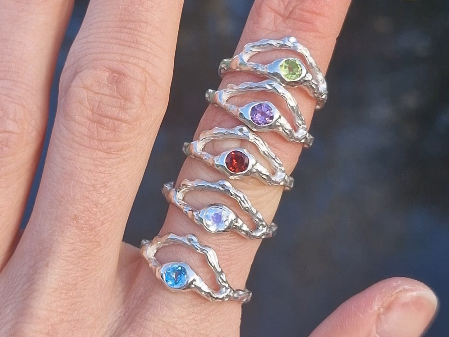 Silver Molten Aura Ring