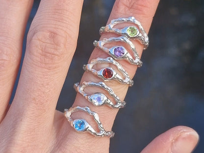 Silver Molten Aura Ring