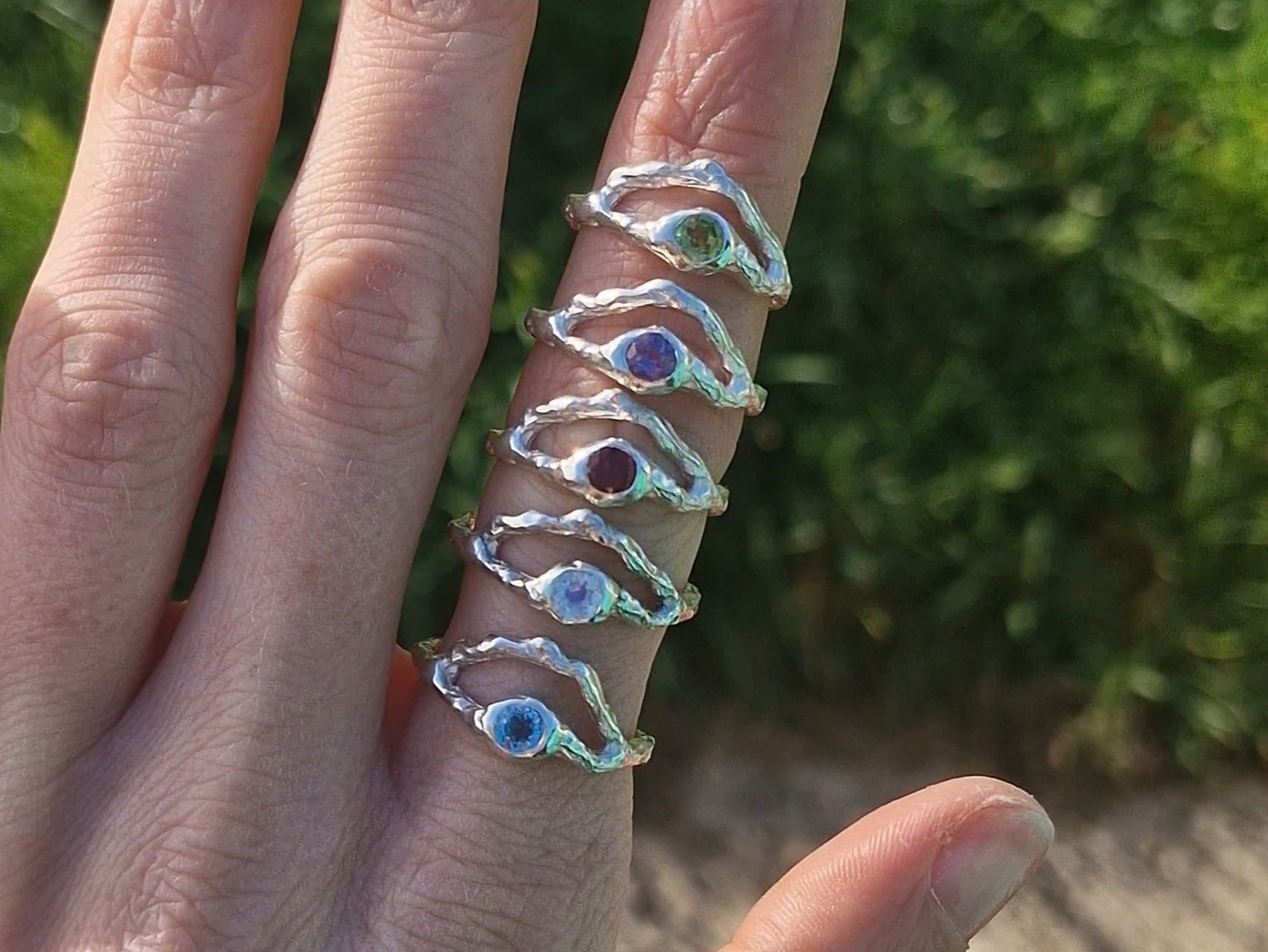 Silver Molten Aura Ring