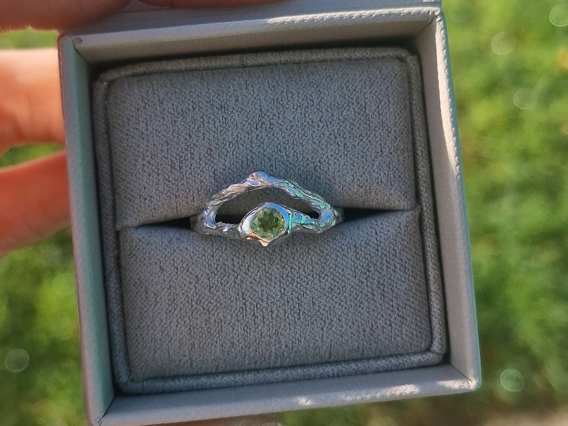 Silver Molten Aura Ring