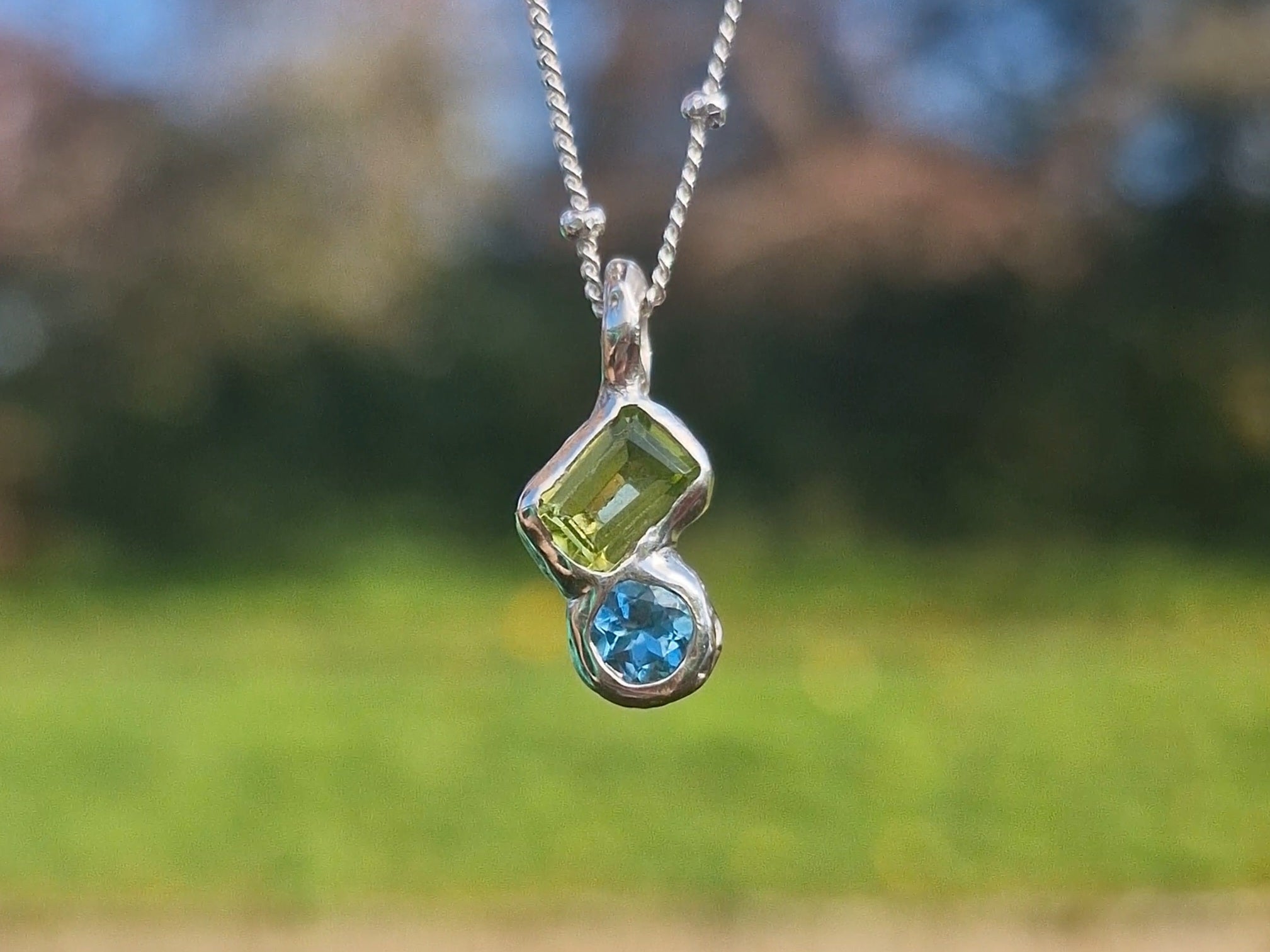 Flow Gem Duo Necklace