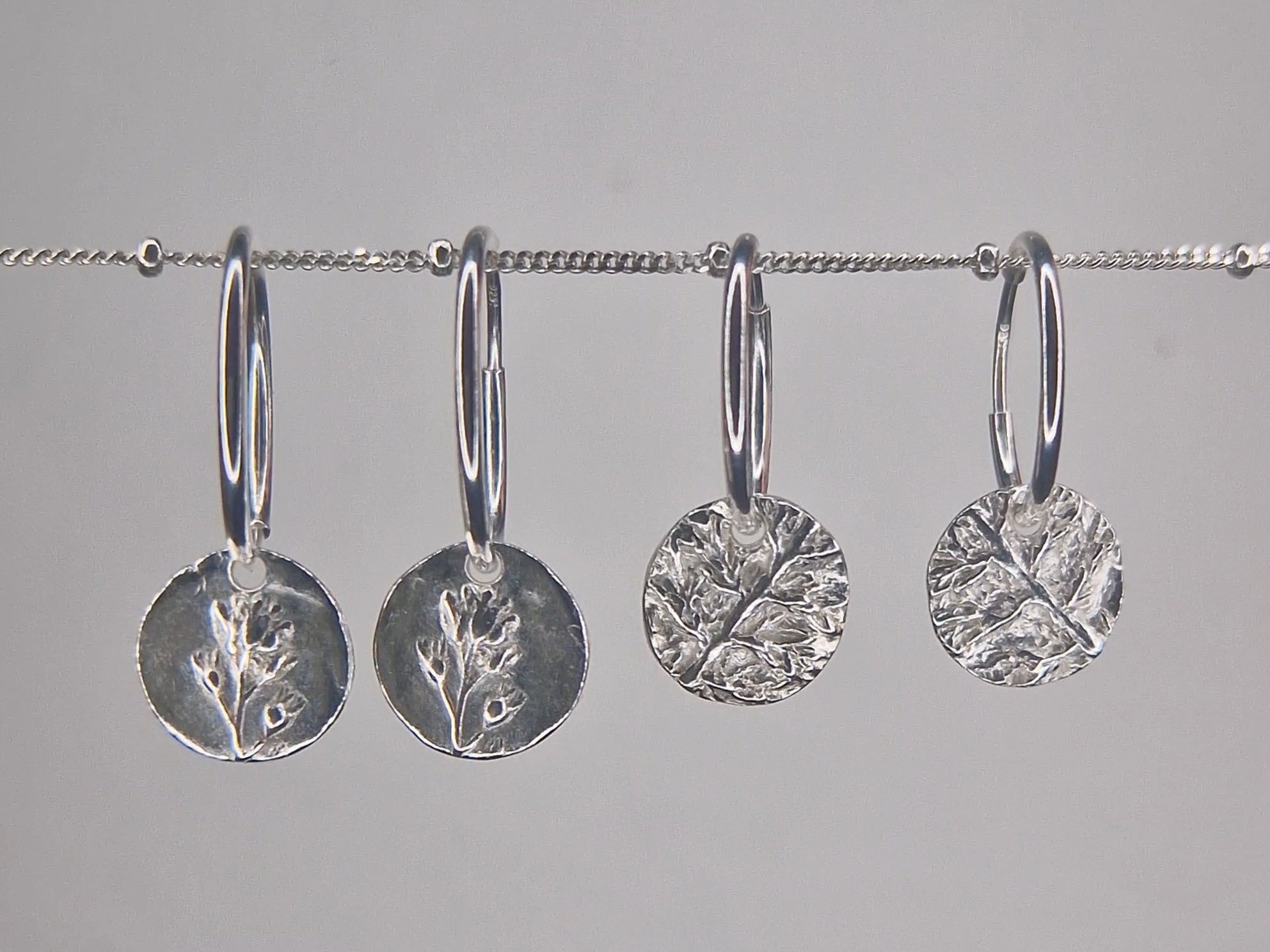 Lacock Disc Imprint Hoops ~ no.19