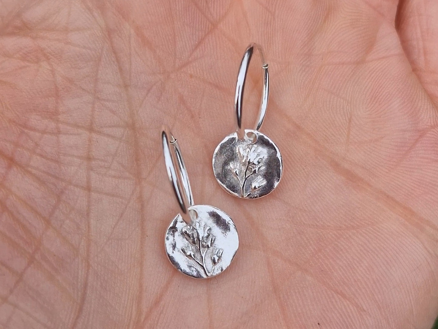 Lacock Disc Imprint Hoops ~ no.21    RESERVED for C