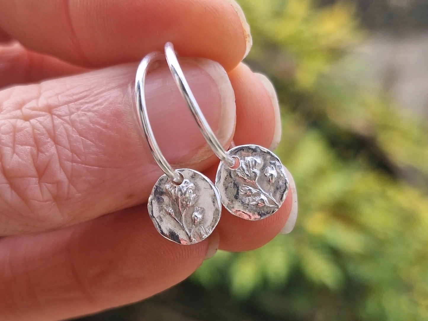 Lacock Disc Imprint Hoops ~ no.20