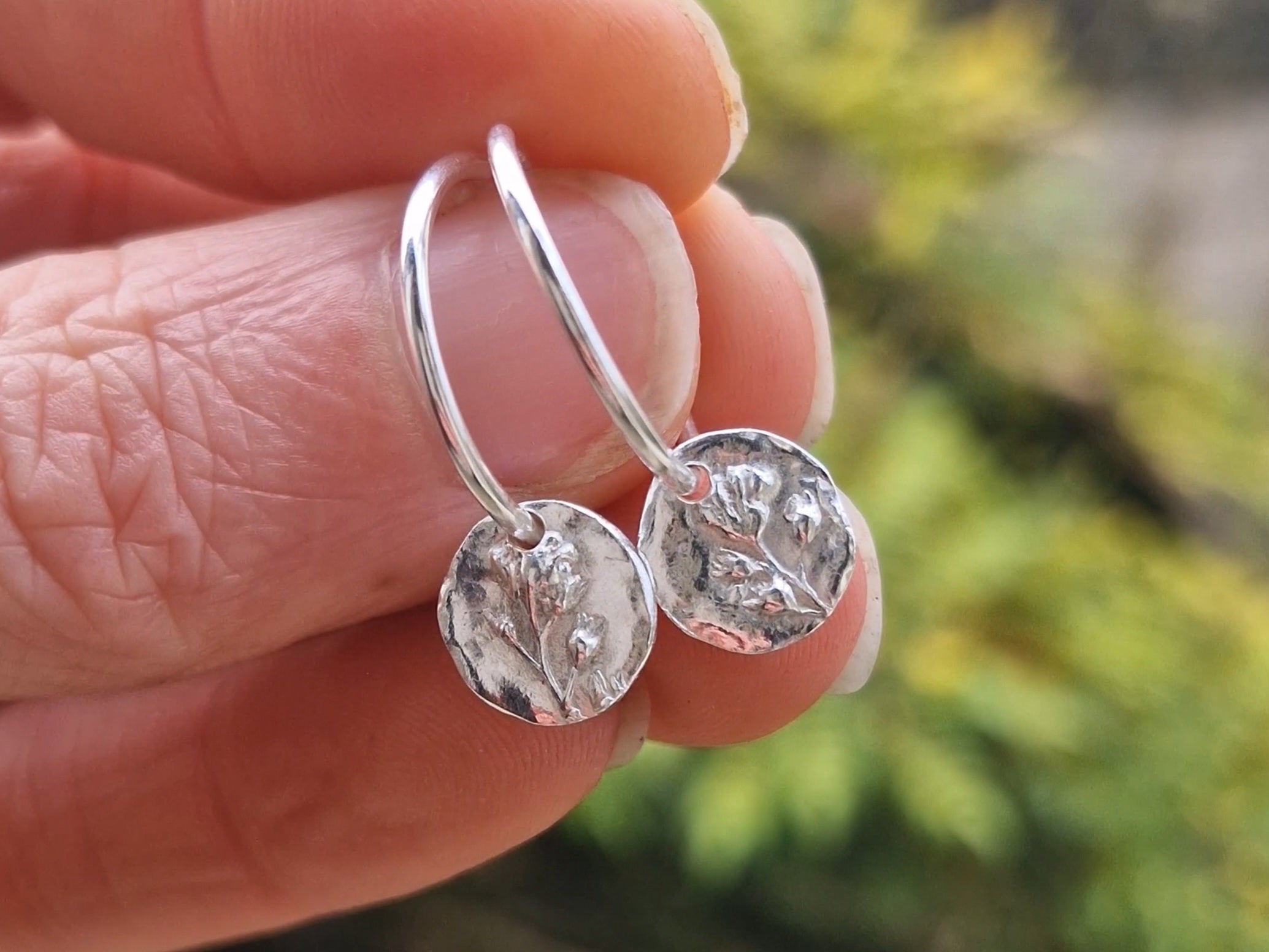 Lacock Disc Imprint Hoops ~ no.20