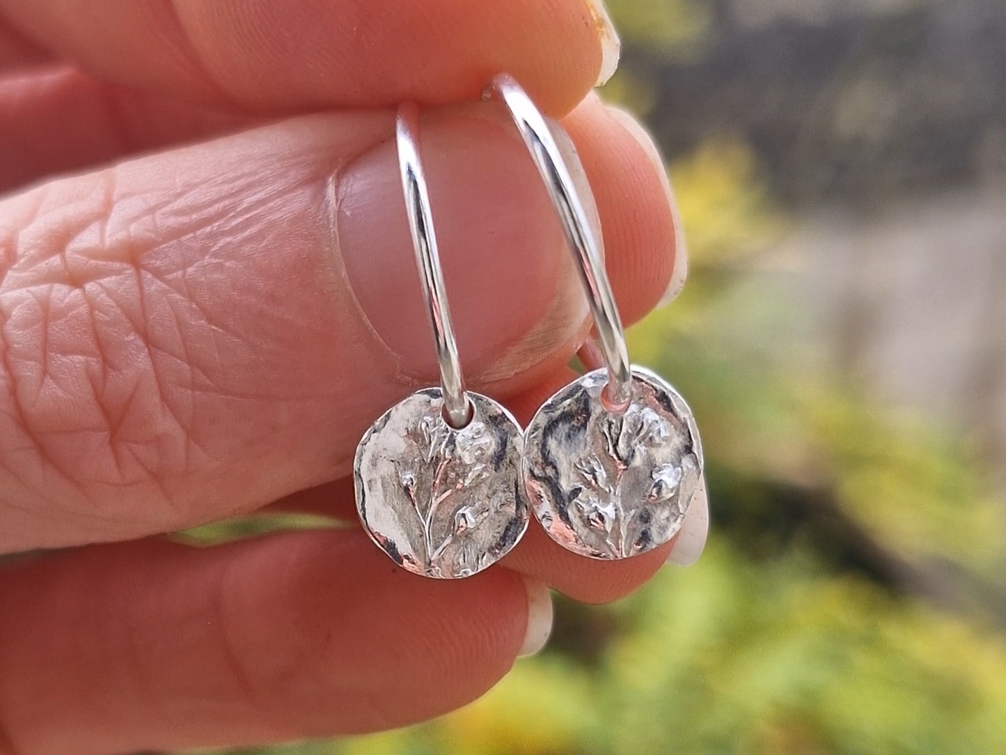 Lacock Disc Imprint Hoops ~ no.20