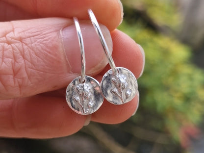 Lacock Disc Imprint Hoops ~ no.21    RESERVED for C