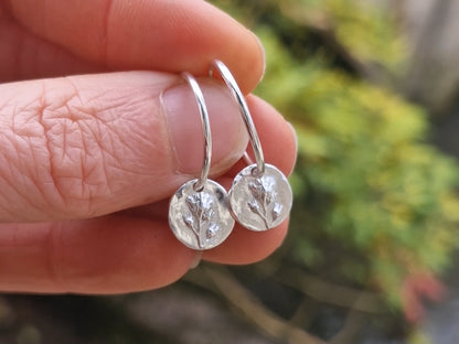 Lacock Disc Imprint Hoops ~ no.21    RESERVED for C