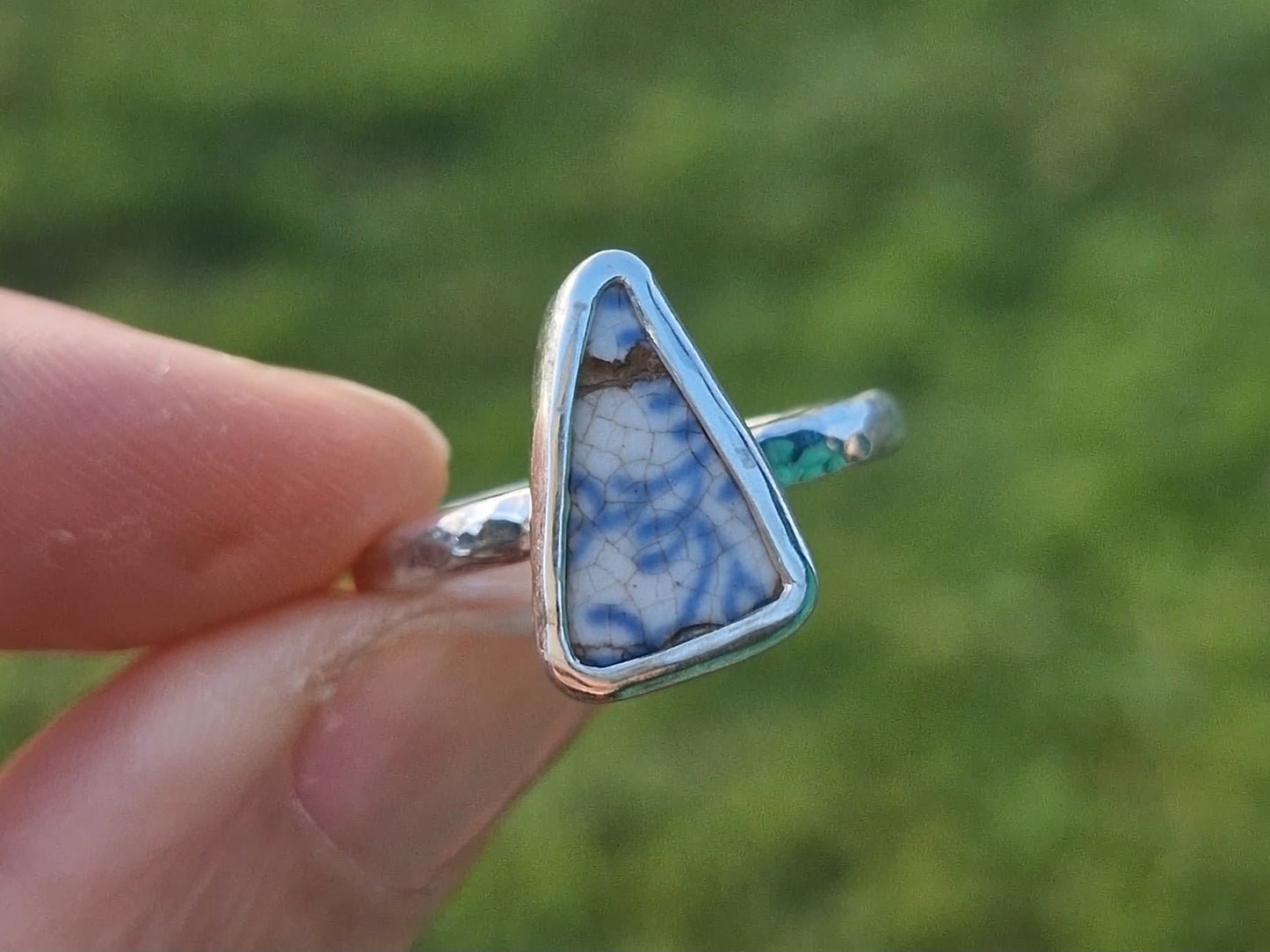 Unique Pottery Ring no.3   ~   size uk O