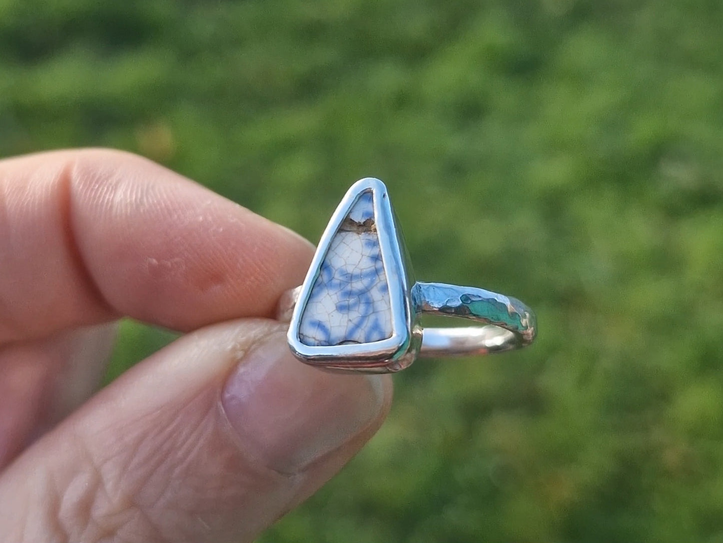 Unique Pottery Ring no.3   ~   size uk O