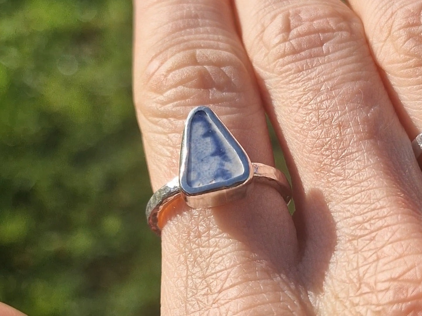 Unique Pottery Ring no.7  ~  size uk N