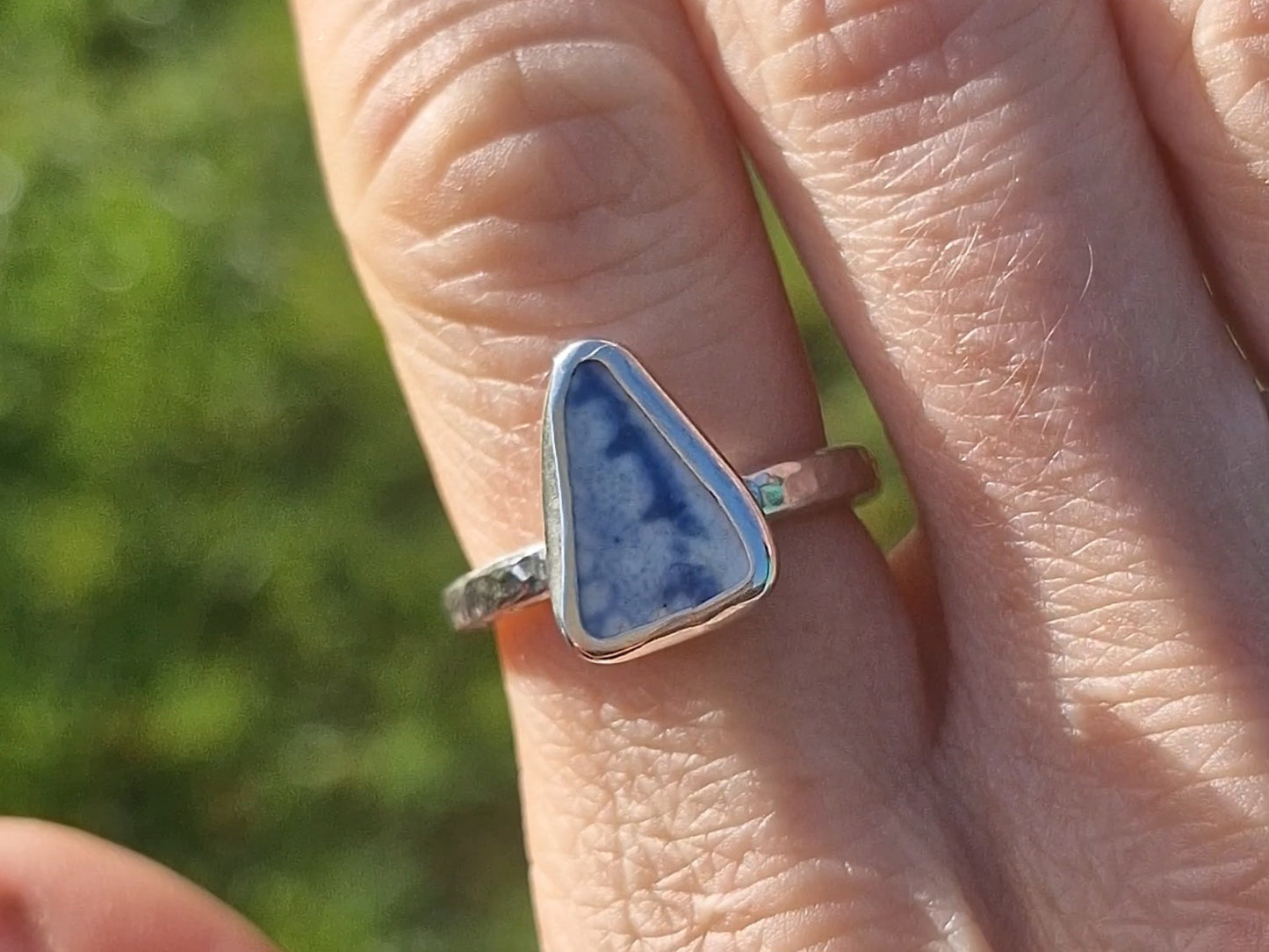 Unique Pottery Ring no.7  ~  size uk N