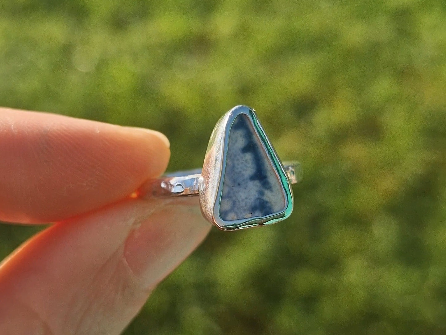 Unique Pottery Ring no.7  ~  size uk N