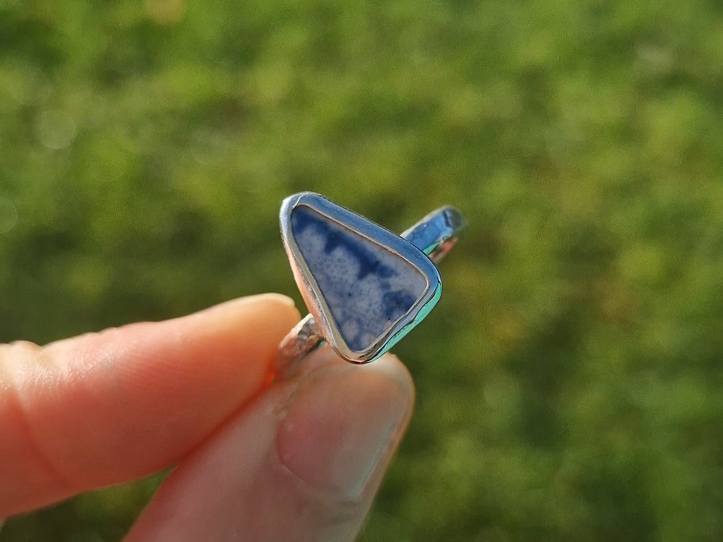 Unique Pottery Ring no.7  ~  size uk N