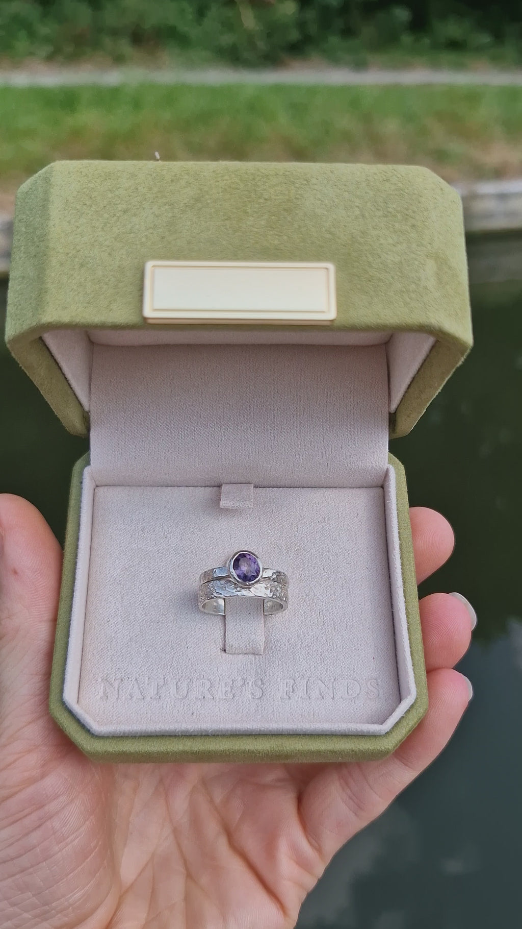 Molten Purple Spinel Ring Set