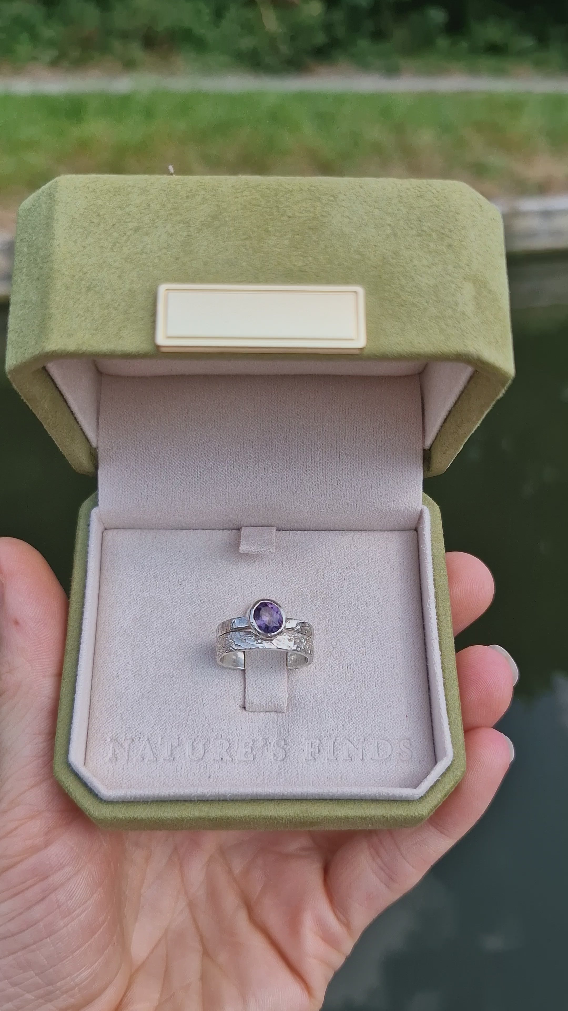 Molten Purple Spinel Ring Set