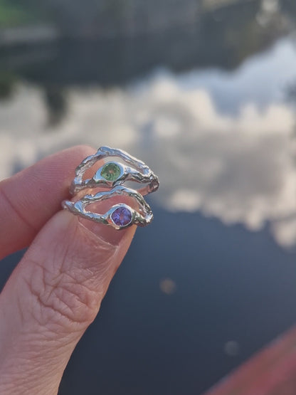 Silver Molten Aura Ring