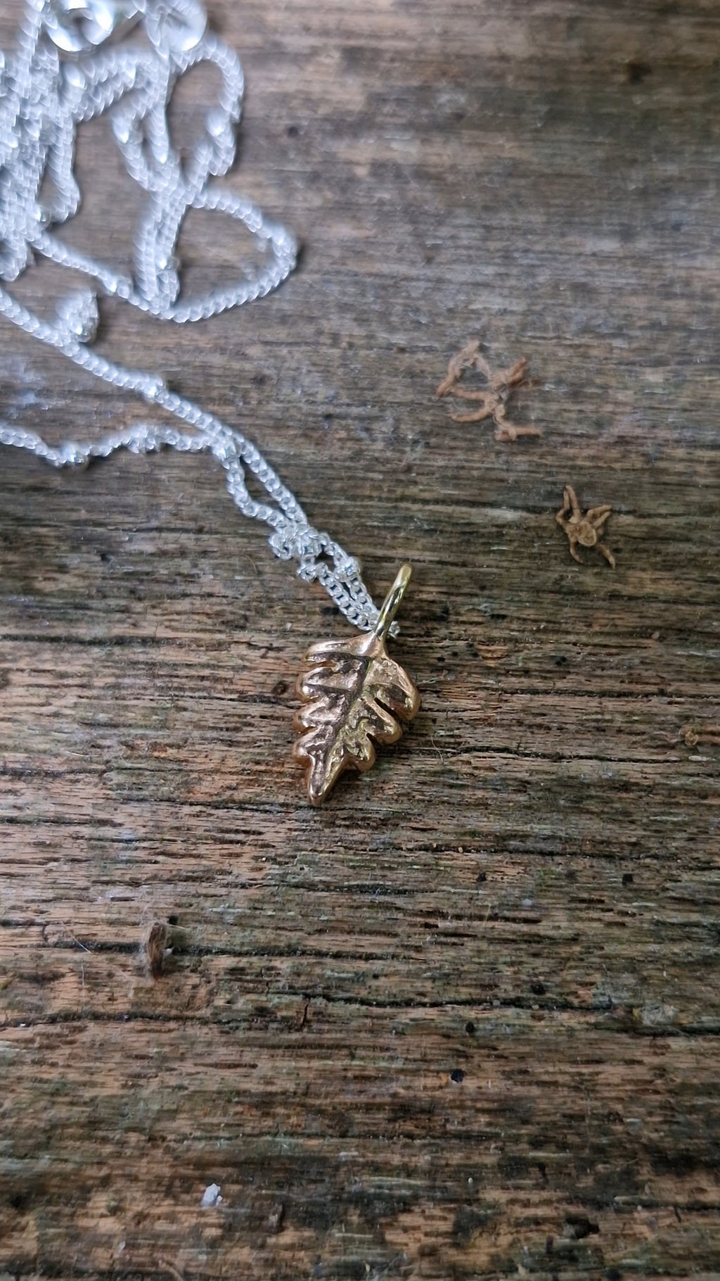 Fern Leaf Pendant 9ct Gold ~ no chain