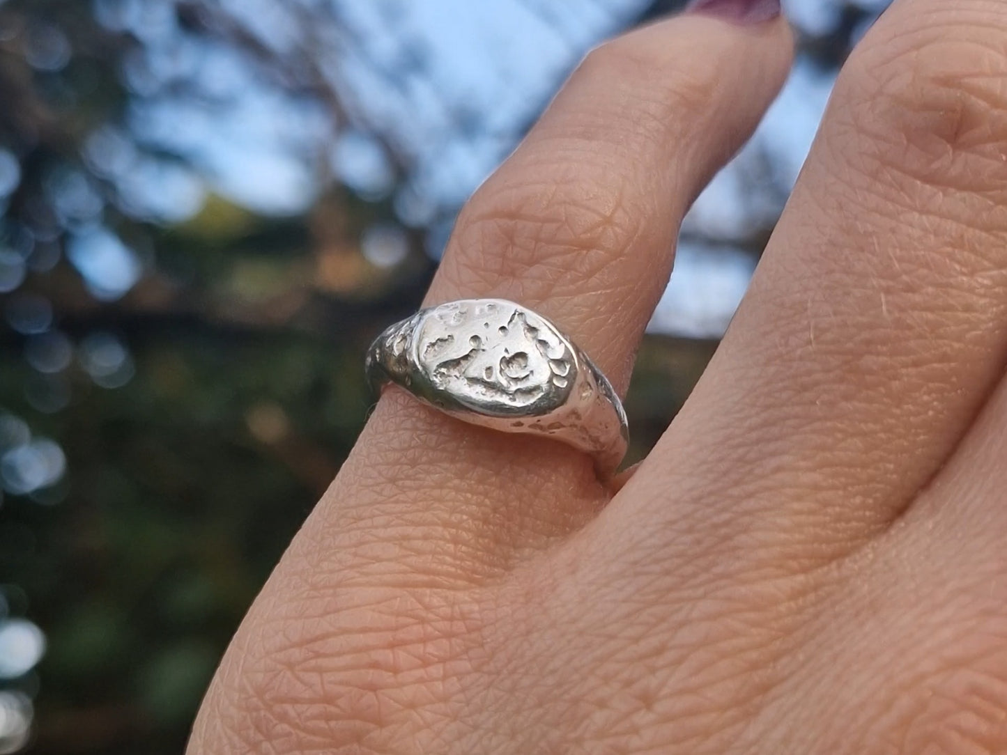 Molten Signet Pinky Ring ~ ready to ship
