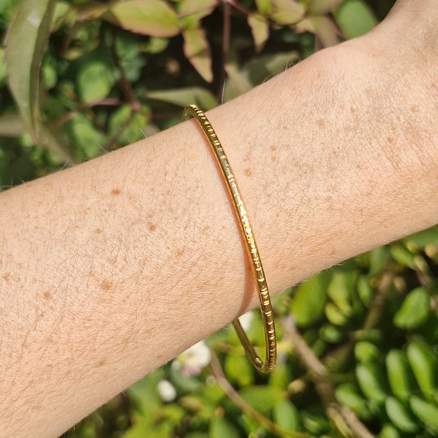 Bark Bangle - Gold Vermeil