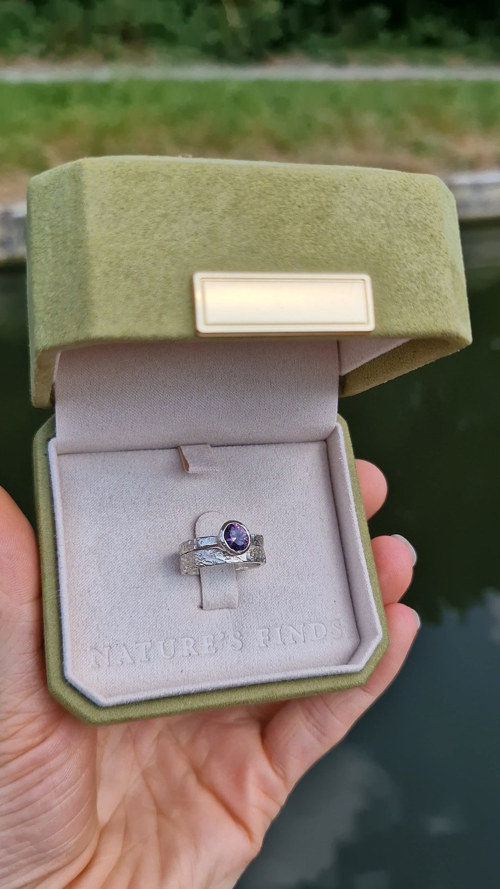 Molten Purple Spinel Ring Set