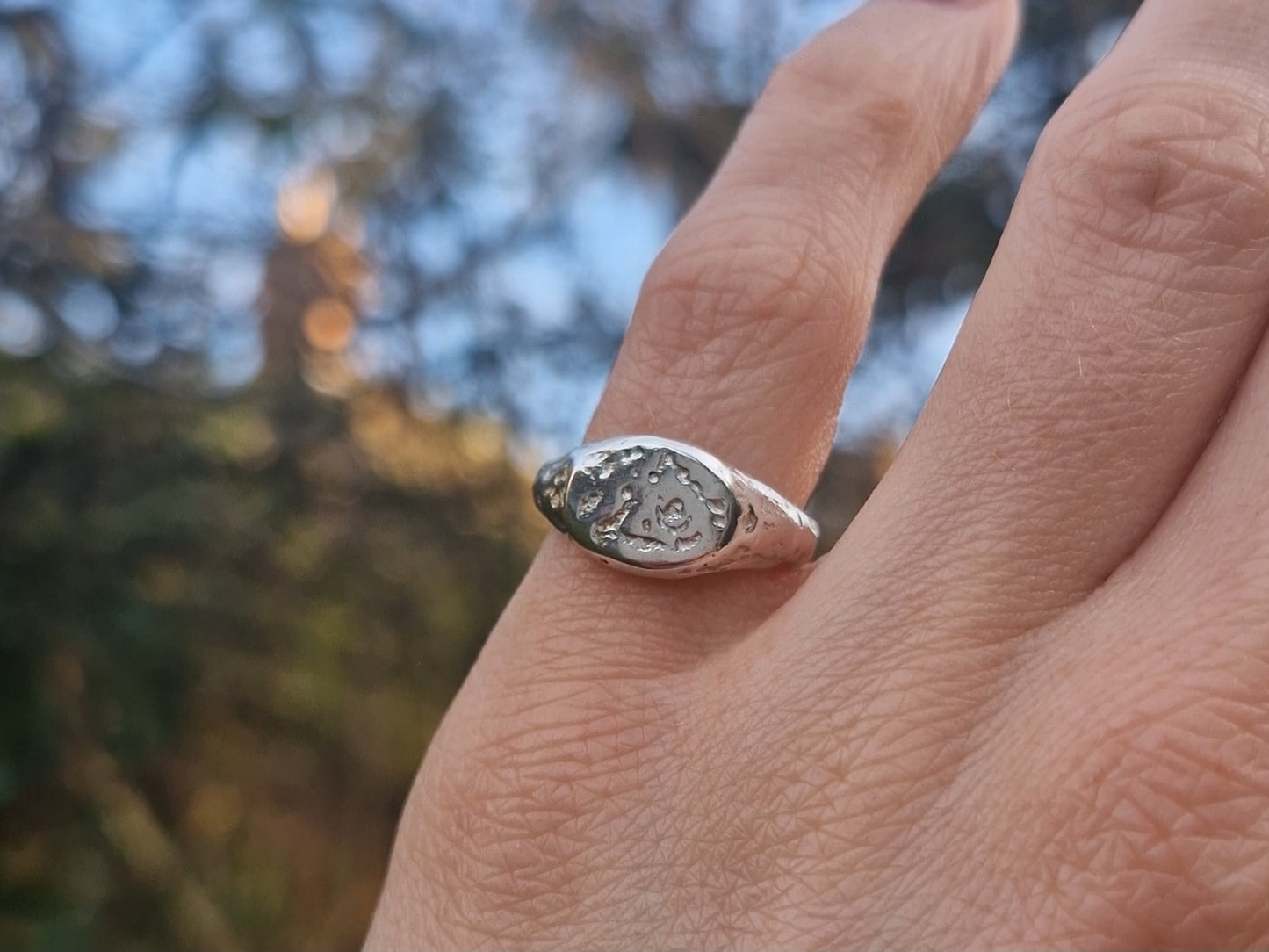 Molten Signet Pinky Ring ~ ready to ship