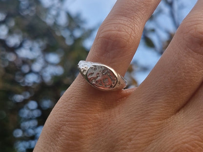 Molten Signet Pinky Ring ~ ready to ship