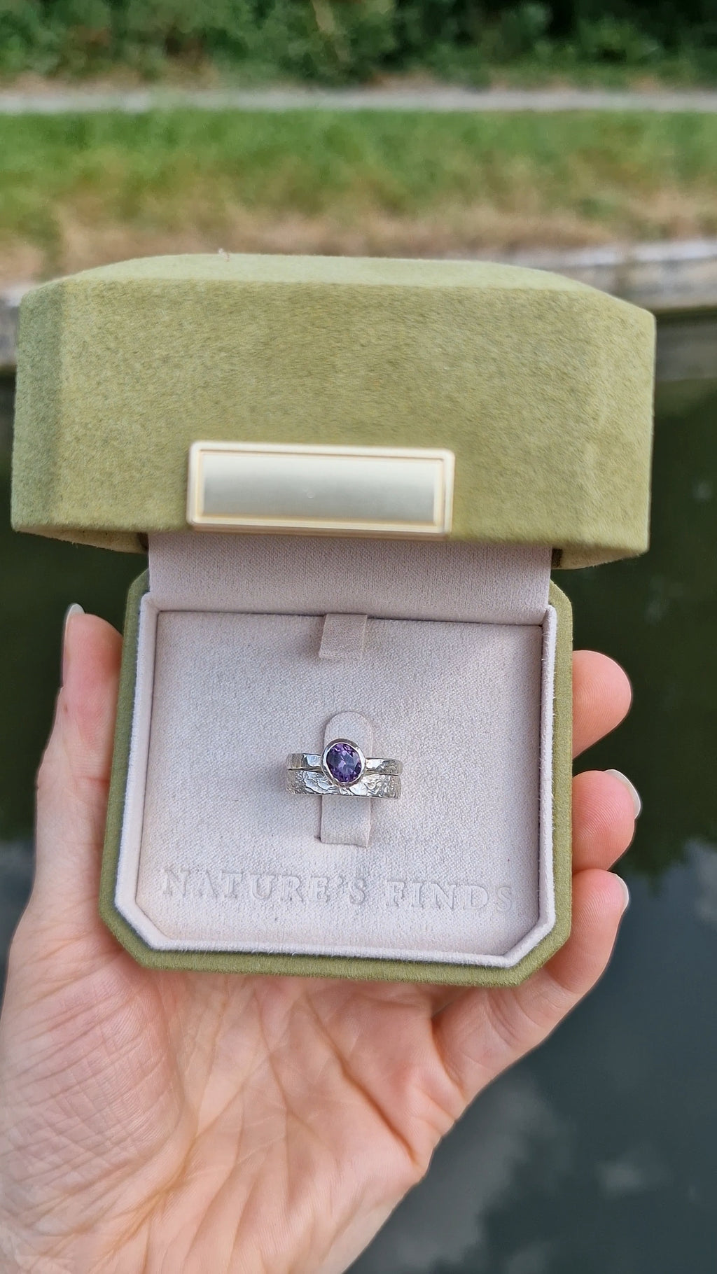 Molten Purple Spinel Ring Set