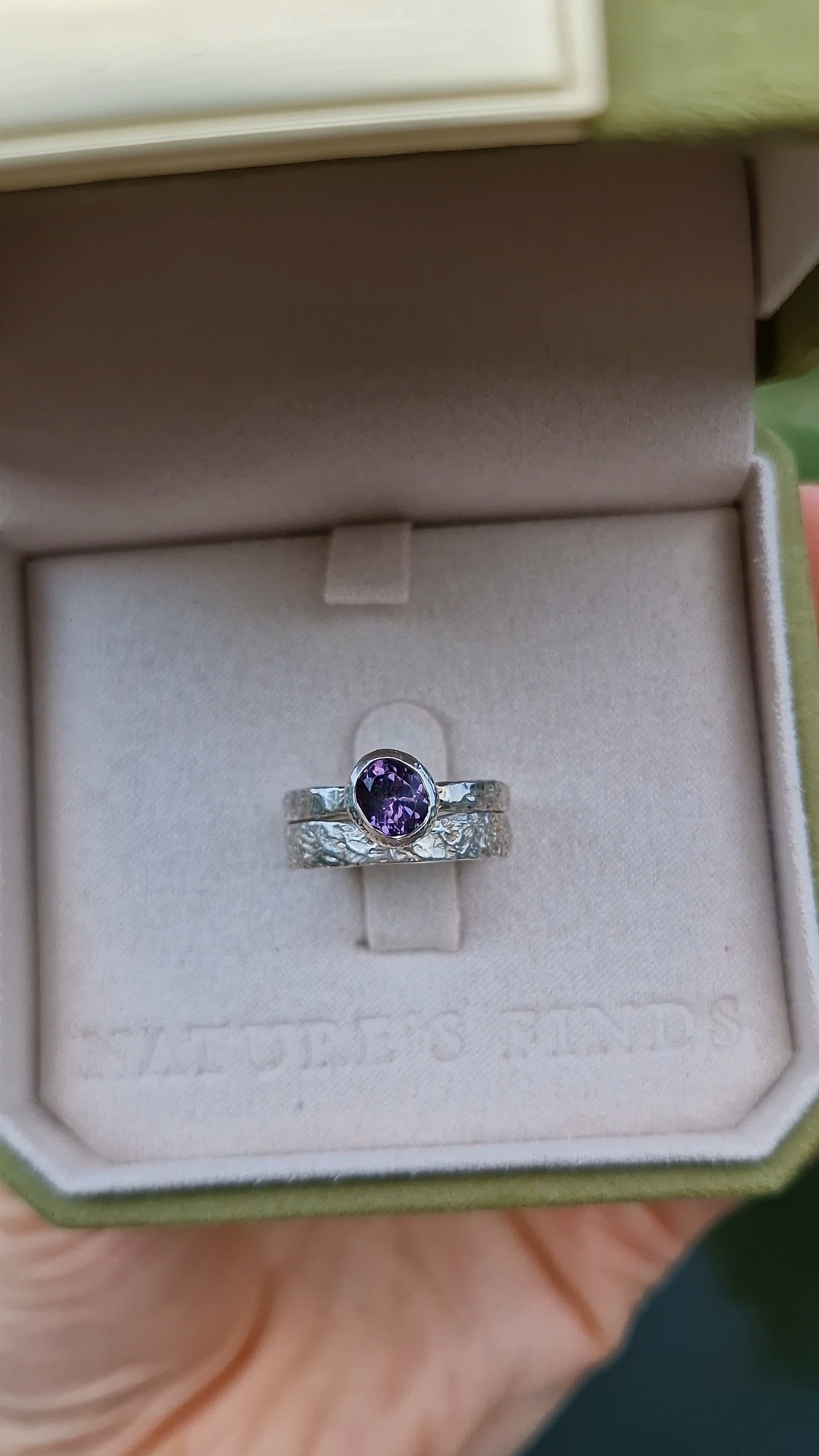 Molten Purple Spinel Ring Set