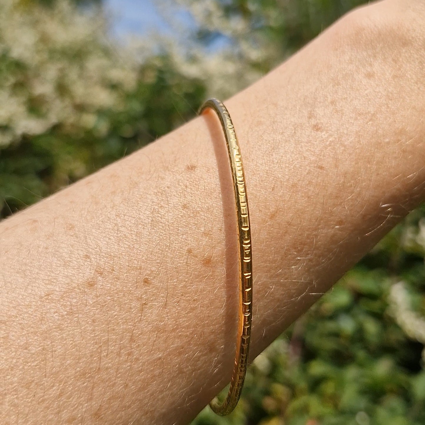 Bark Bangle - Gold Vermeil