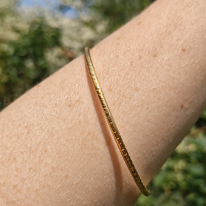 Bark Bangle - Gold Vermeil