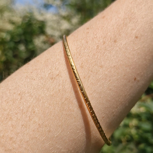 Bark Bangle - Gold Vermeil
