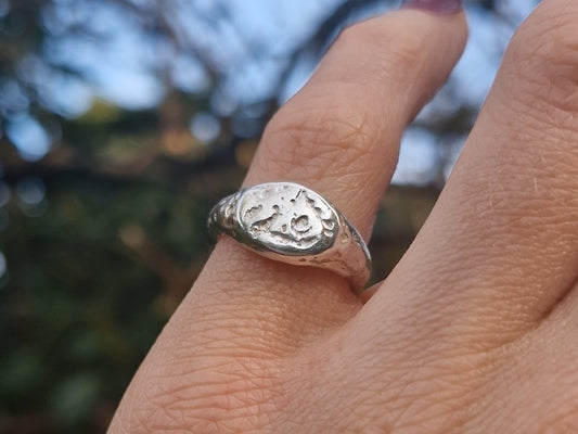 Molten Signet Pinky Ring ~ ready to ship