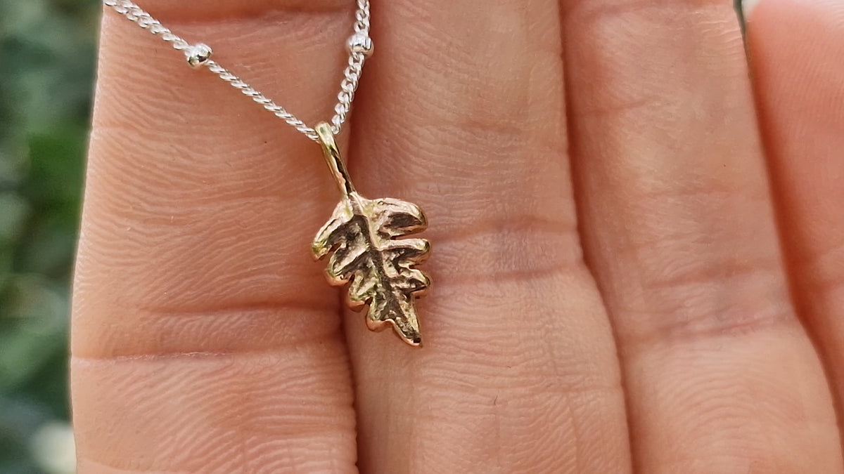 Fern Leaf Pendant 9ct Gold ~ no chain