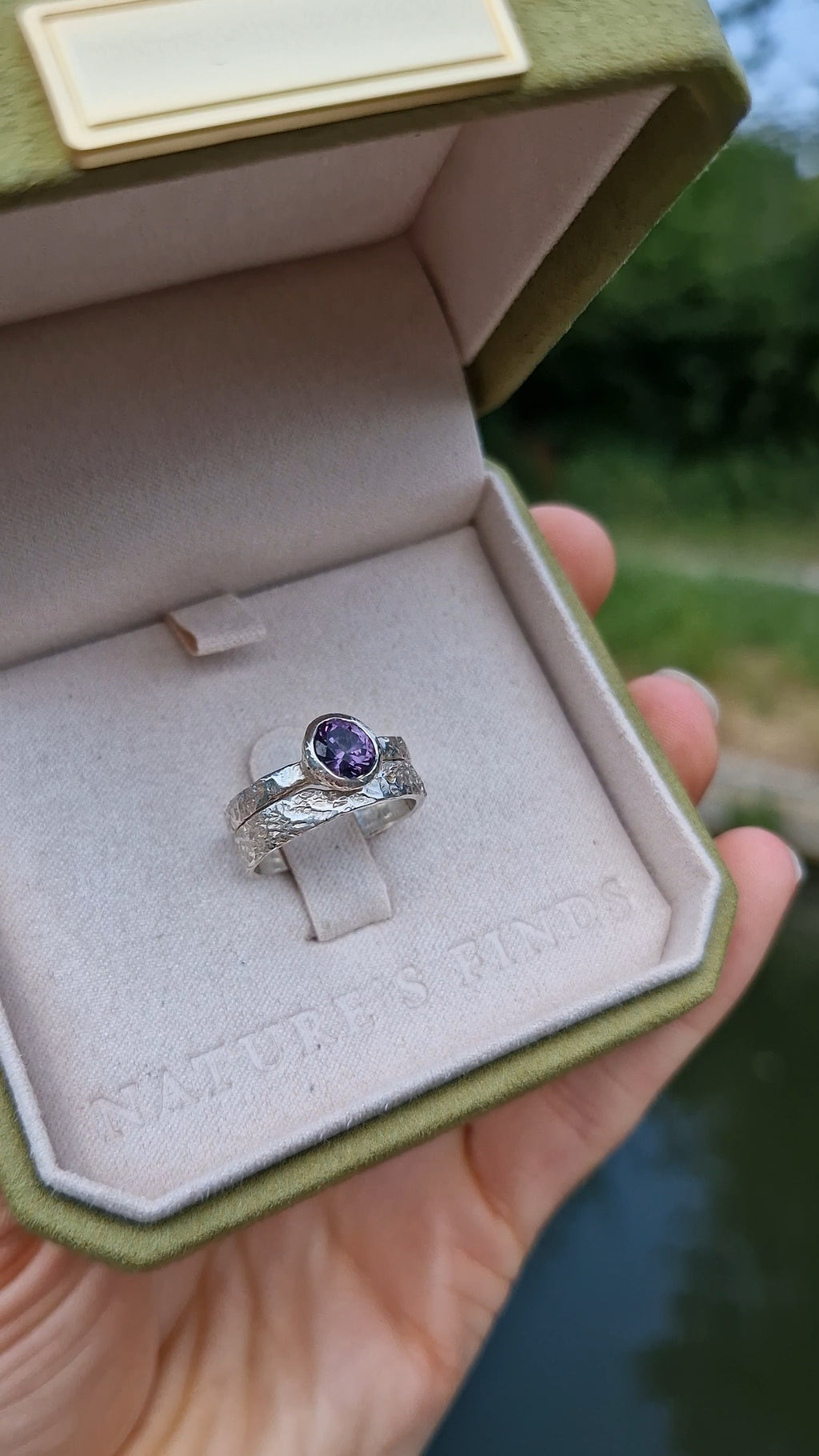 Molten Purple Spinel Ring Set