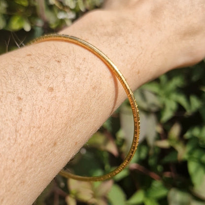 Bark Bangle - Gold Vermeil