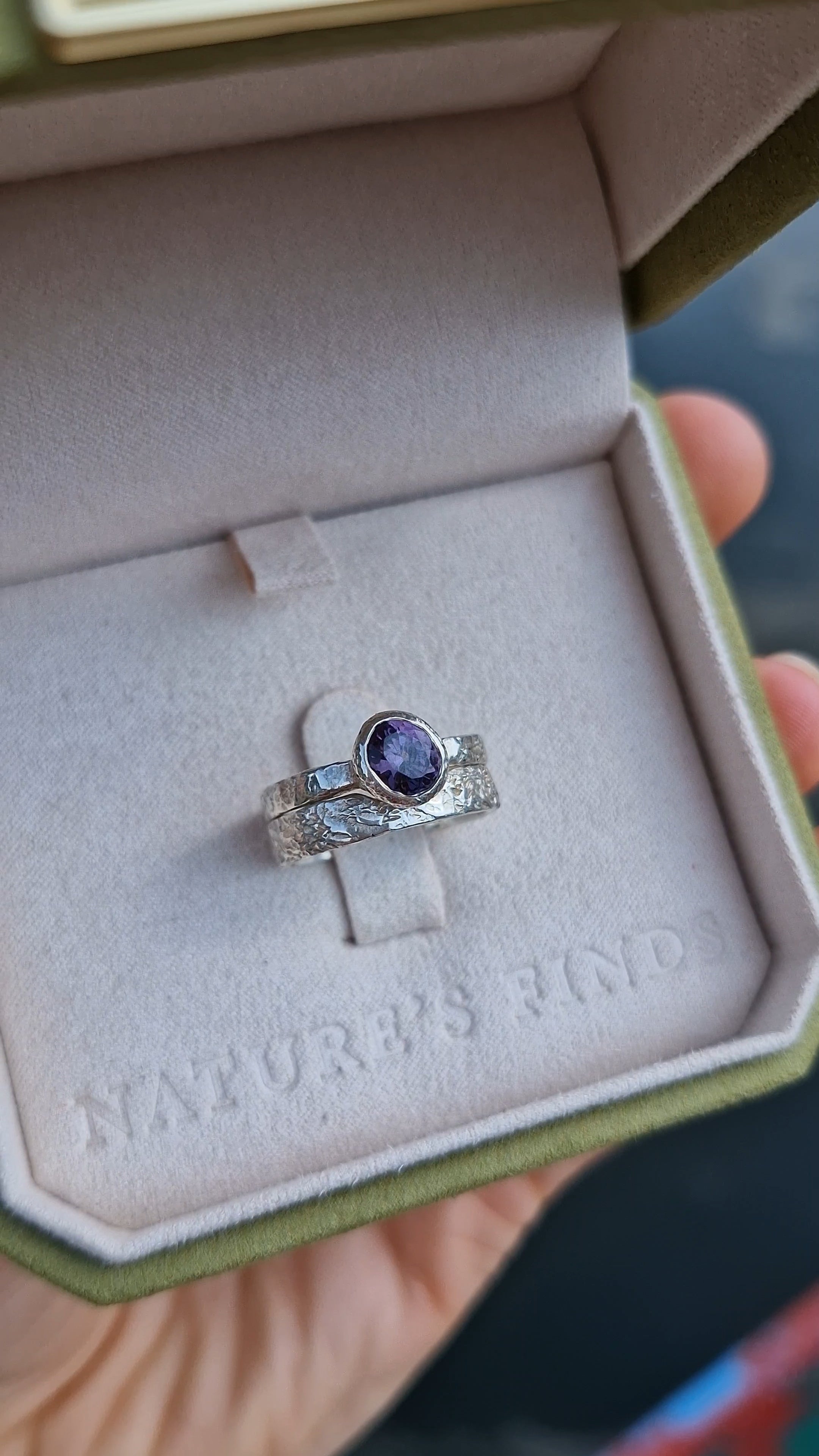 Molten Purple Spinel Ring Set