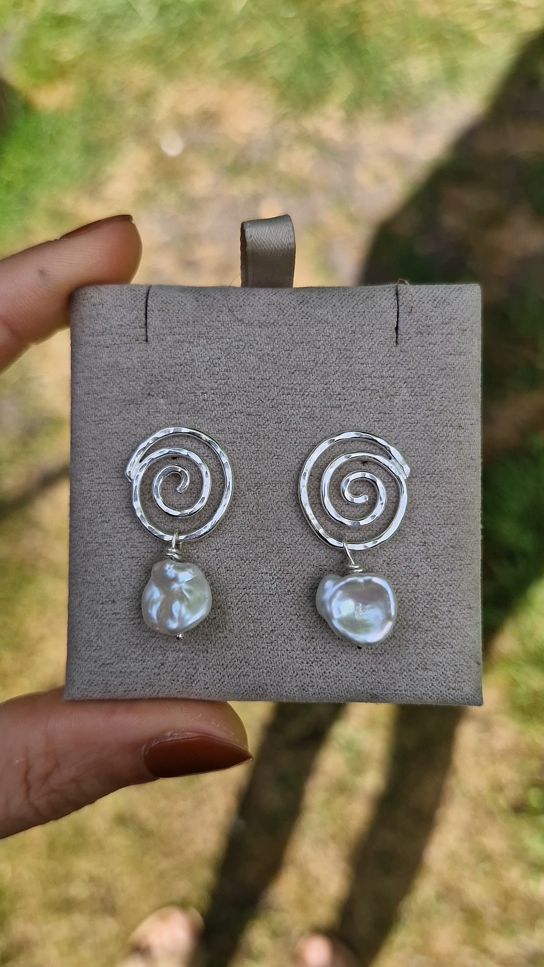 Spiral Pearl Studs